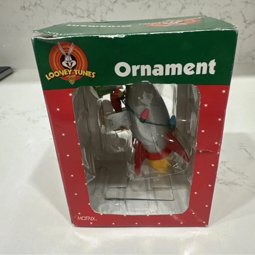Vintage Martin The Martian Rocket Ship Christmas Ornament 1998 Looney Tunes